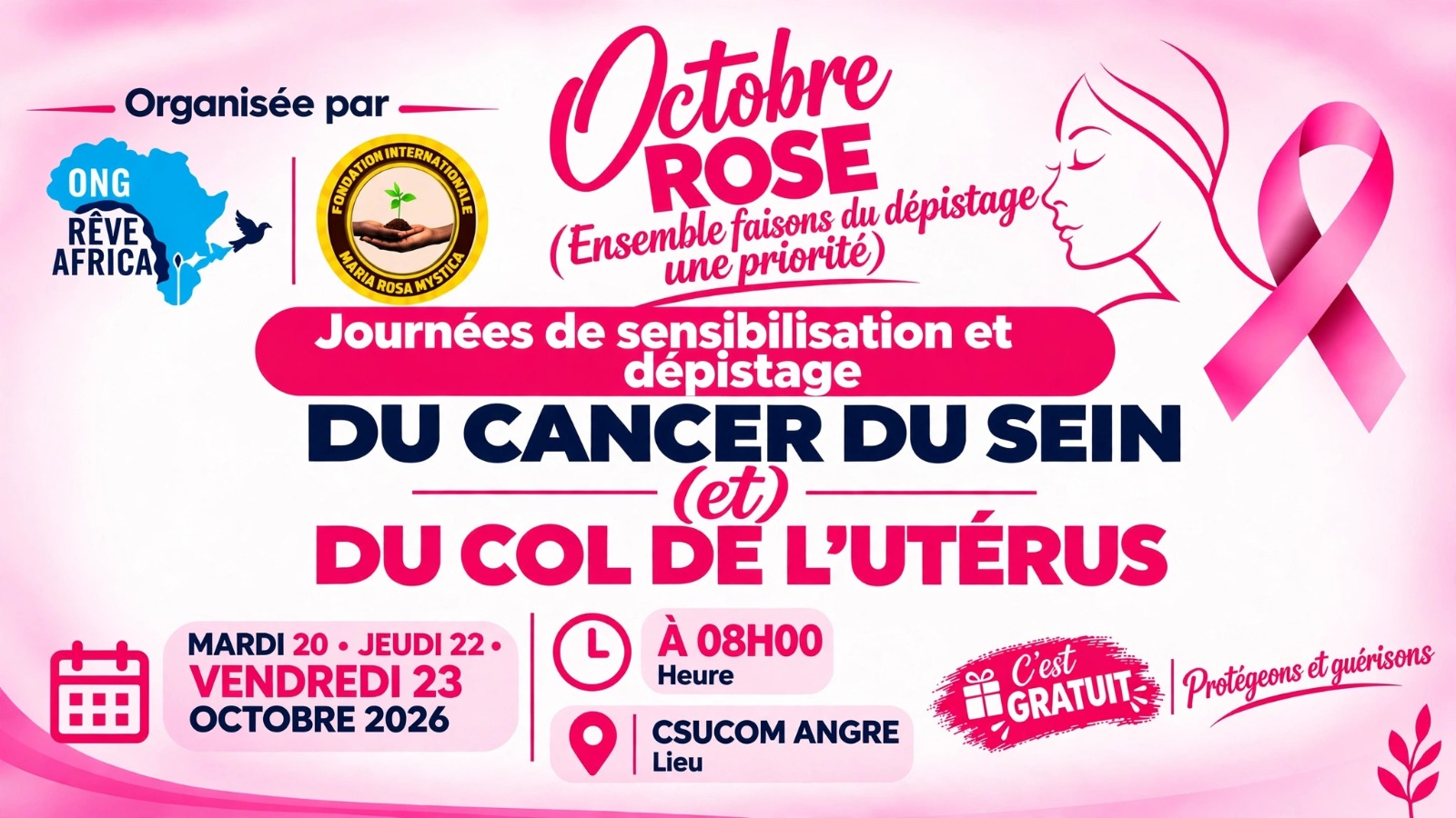 đ OCTOBRE ROSE - DĂPISTAGE GRATUIT đ